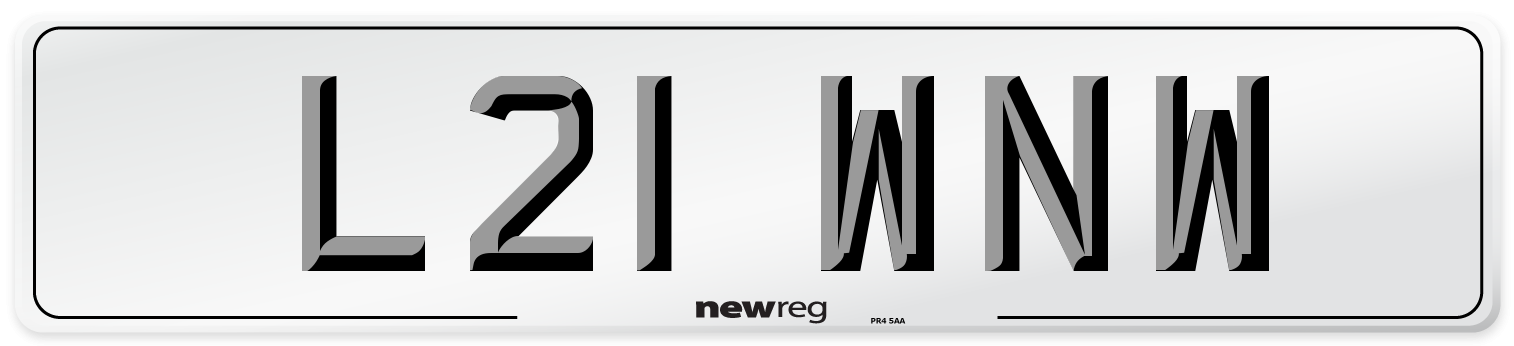 L21 WNW Number Plate from New Reg